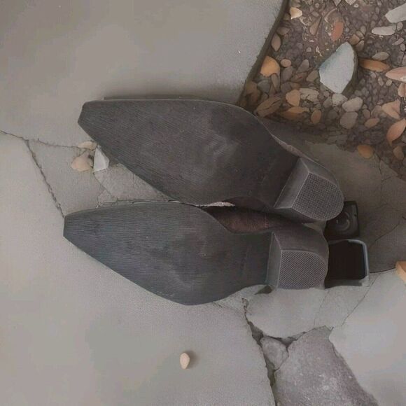 Roper Brown Cowboy Boots  Snip Toe Pull On Faux Leather Bling Women's Size 6 - Picture 6 of 7